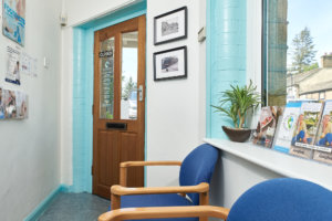 The waiting room at Round House Podiatry