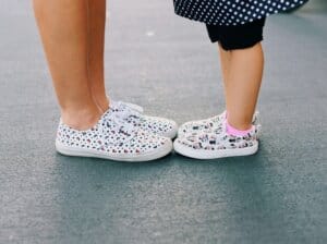 Children and adults feet
