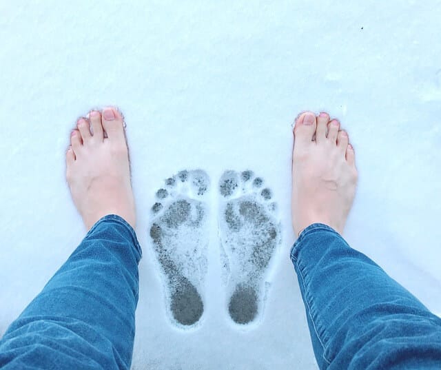 winter foot woes - cold feet in the snow