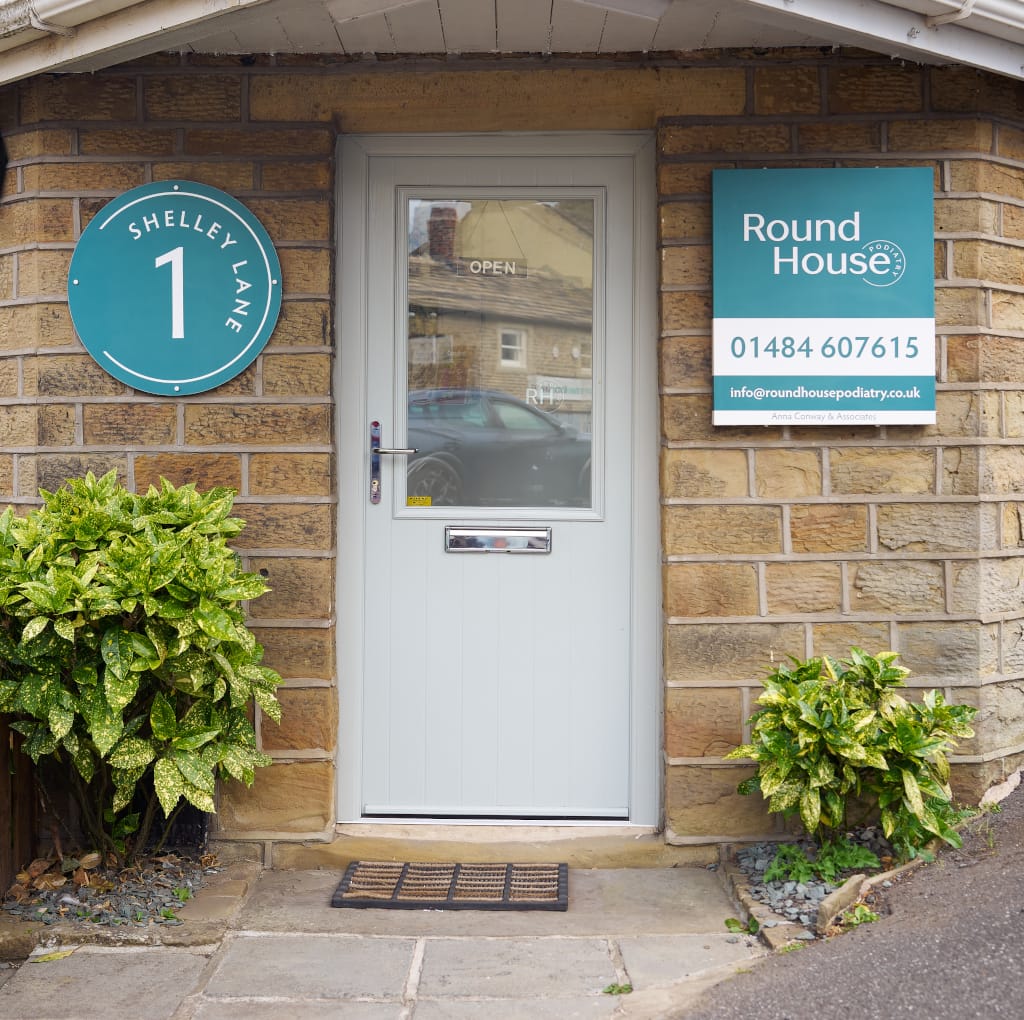 Entrance to the Round House Podiatry Clinic in Kirkburton, Huddersfield, huddersfield podiatry clinic, foot and ankle clinic